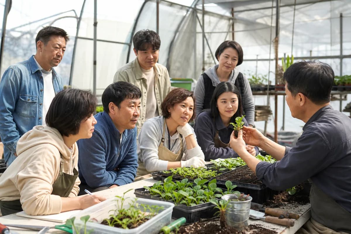 충북 괴산 지원 안내에 사용한 생활 장면 — AI 생성 예시 이미지